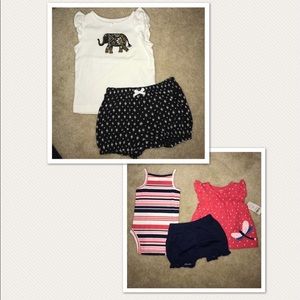 Set of 2 baby girl outfits